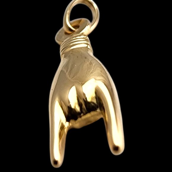 UnoAErre Jewelry - UnoAErre 18 Karat Yellow Gold "Rock On" Pendant #24027
